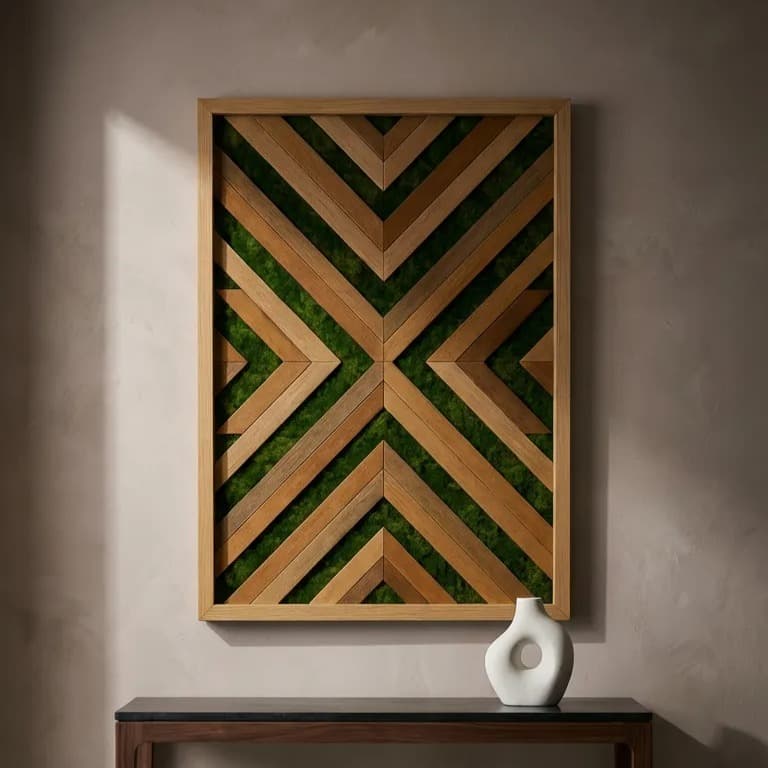 Geometric Moss Duvar Tablosu