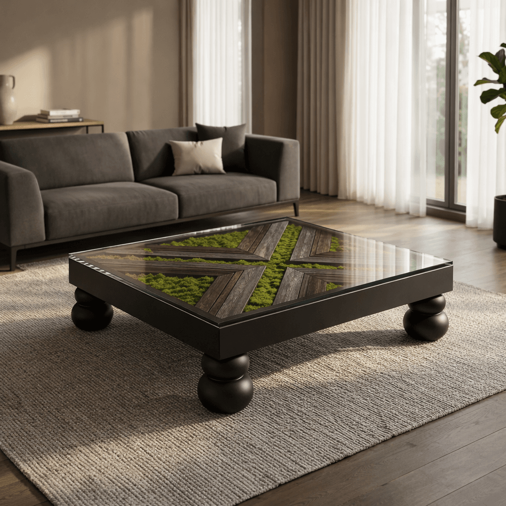 Geometric Moss Orta Sehpa — TolnedoCrafts
